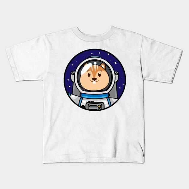Guinea Pig Astronaut Space Themed Birthday Kids T-Shirt by Mayzin